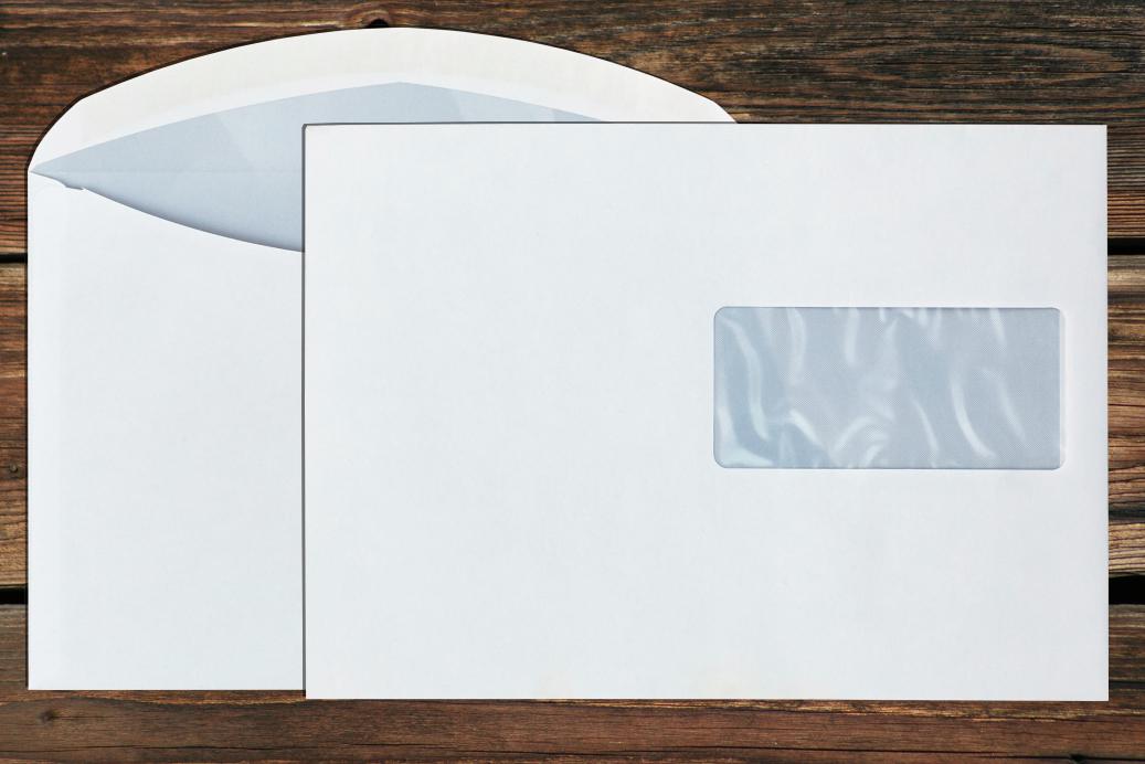 Kuvertierhüllen mit Fenster C5 162x229 mm Nassklebend Hochweiß 100 g/qm